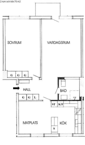 2 rums lägenhet i Katrineholm