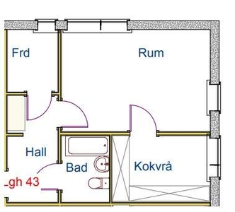 Bostad - 1 rum och kokvrå