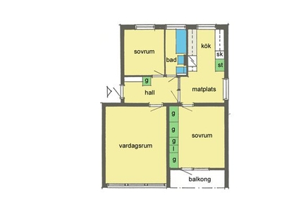 Hyr ett 3-rums lägenhet på 71 m² i Rydaholm