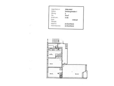 Hyr ett 3-rums lägenhet på 76 m² i Landskrona