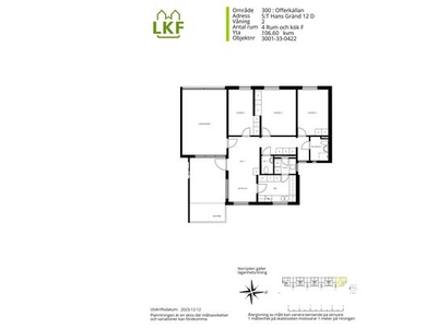 Hyr ett 4-rums lägenhet på 107 m² i Offerkällan