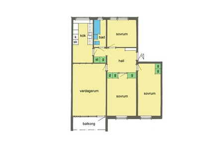 Hyr ett 4-rums lägenhet på 85 m² i Värnamo