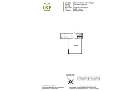 Hyr ett 1-rums lägenhet på 32 m² i Snödrivan/Snöfoget