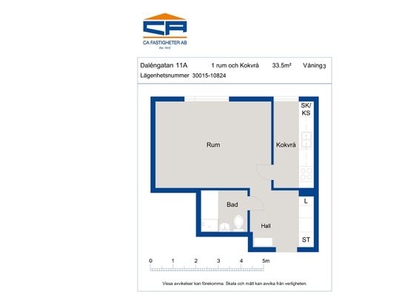 Hyr ett 1-rums lägenhet på 34 m² i Kalmar