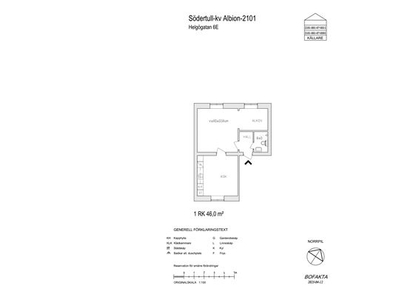 Hyr ett 1-rums lägenhet på 46 m² i Gävle