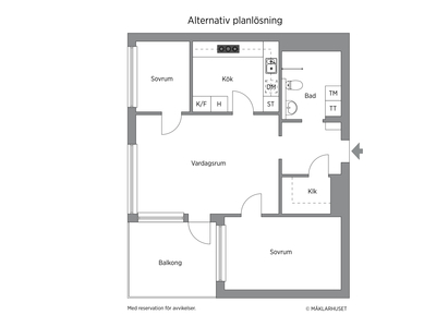 Lägenhet till salu på Slottsvägen 12, 4 tr i Solna - Mäklarhuset