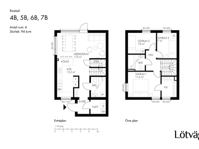 Parhus till salu på Lötvägen 47B (lgh 7B) i Åkersberga - Mäklarhuset