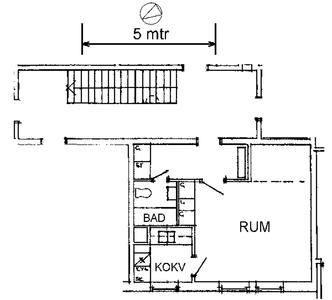 1 rums lägenhet i Malmö