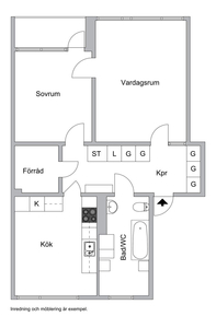 2 rums lägenhet i Karlstad