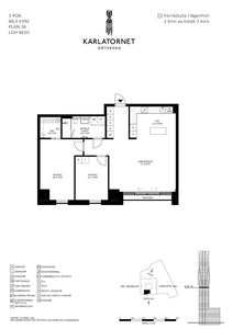 3 rums lägenhet i Göteborg
