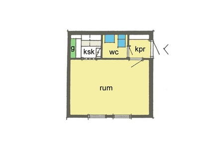 Hyr ett 1-rums lägenhet på 19 m² i Bor