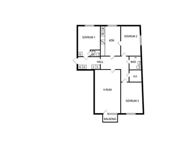 Hyr ett 4-rums lägenhet på 99 m² i Katrineholm