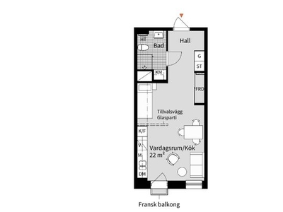 Hyr ett 1-rums lägenhet på 35 m² i Lund