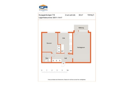 Hyr ett 2-rums lägenhet på 59 m² i Kalmar