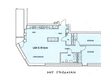 Hyr ett 3-rums lägenhet på 91 m² i Luleå