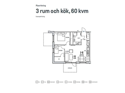 3 rums lägenhet i Sölvesborg