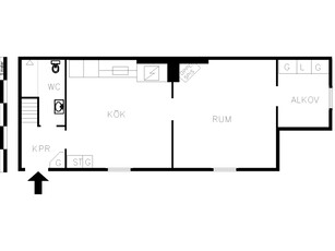 1 rums lägenhet i Sandviken