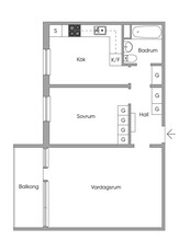 Lägenhet till salu på Charlottenburgsvägen 28 i Solna - Mäklarhuset