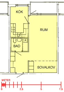 1 rums lägenhet i Bollnäs