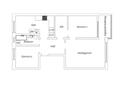 3 rums lägenhet i Västra Frölunda