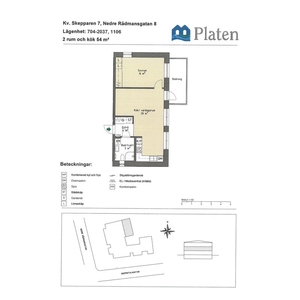 Hyr ett 2-rums lägenhet på 54 m² i Motala