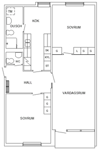 3 rums lägenhet i Söderhamn