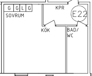 1 rums lägenhet i Borlänge