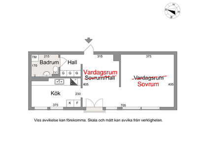 1 rums lägenhet i Mölndal