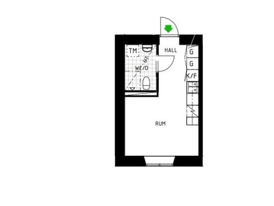 Hyr ett 1-rums lägenhet på 21 m² i Stockholm