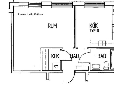 Hyr ett 1-rums lägenhet på 42 m² i Umeå