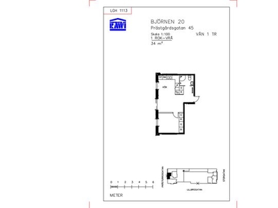 Hyr ett 2-rums lägenhet på 34 m² i Piteå