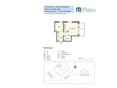 Hyr ett 2-rums lägenhet på 45 m² i Motala