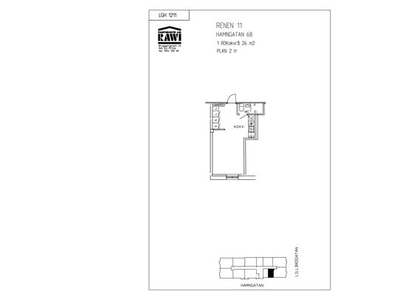 Hyr ett 1-rums lägenhet på 26 m² i Piteå