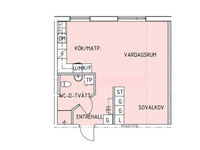 Hyr ett 1-rums lägenhet på 48 m² i Gävle