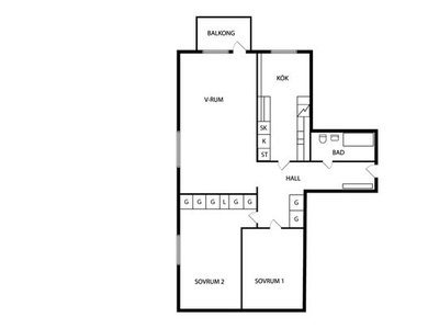 Hyr ett 3-rums lägenhet på 77 m² i Katrineholm