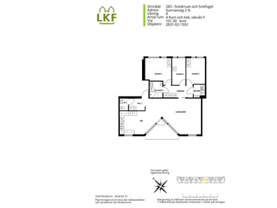 Hyr ett 4-rums lägenhet på 101 m² i Snödrivan/Snöfoget, Lund Söder