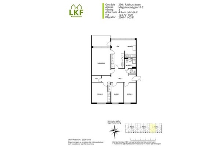 Hyr ett 4-rums lägenhet på 105 m² i Rådhusrätten, Norra Fäladen