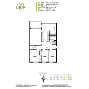 Hyr ett 4-rums lägenhet på 105 m² i Rådhusrätten, Norra Fäladen