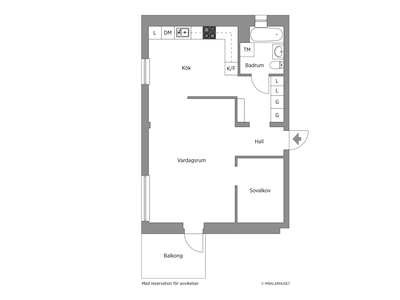 Lägenhet till salu på Fridtunagatan 19 i Linköping - Mäklarhuset