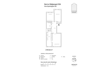 Hyr ett 3-rums lägenhet på 80 m² i Gävle