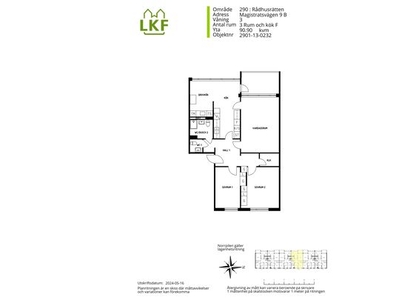 Hyr ett 3-rums lägenhet på 91 m² i Rådhusrätten, Norra Fäladen