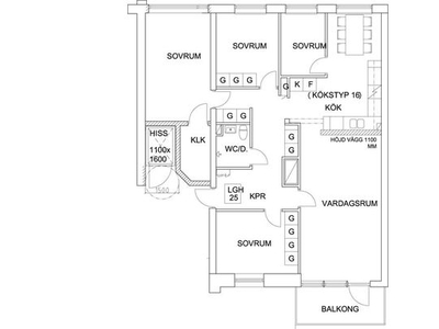 Hyr ett 5-rums lägenhet på 106 m² i Luleå