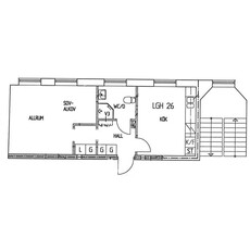 Hyr ett 1-rums lägenhet på 44 m² i Växjö