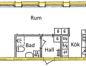 1 rum och kök, 38 m, Södra Torget 1, Kristinehamn