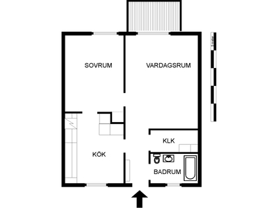 2 rums lägenhet i Bäckefors