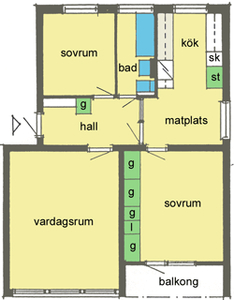 3 rums lägenhet i Rydaholm