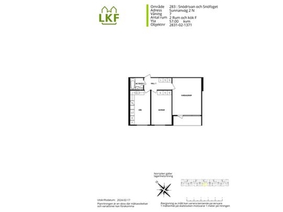 Hyr ett 2-rums lägenhet på 57 m² i Snödrivan/Snöfoget