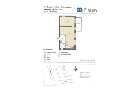 Hyr ett 2-rums lägenhet på 54 m² i Motala