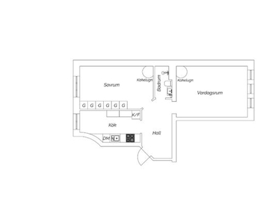 Hyr ett 2-rums lägenhet på 66 m² i Solna