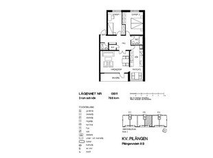 Hyr ett 3-rums lägenhet på 80 m² i Landskrona